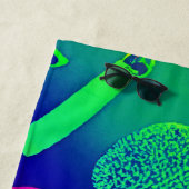 Farbenfrohe, lebendige Neon Frucht Muster Kunst Strandtuch (Beispiel)