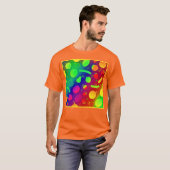 Farbenfrohe, lebendige Neon Frucht Muster Kunst T-Shirt (Vorne ganz)
