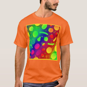 Farbenfrohe, lebendige Neon Frucht Muster Kunst T-Shirt