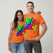 Farbenfrohe, lebendige Neon Frucht Muster Kunst T-Shirt (Unisex)