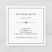 Farbenfrohe, lebendige Orange Wasserfarbe Abstrakt Quadratische Visitenkarte (Rückseite)