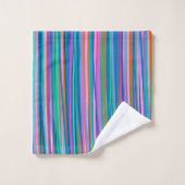 Farbenfrohe, lebendige Streifen in hellen Sommerfa Badhandtuch Set (Waschlappen)