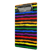 Farbenfrohe, lebendige Streifen Regenbogen auf ben Mini Klemmbrett (Gewinkelt2)