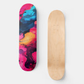 Farbenfrohe, lebendige Tinte Skateboard (Vorderseite)