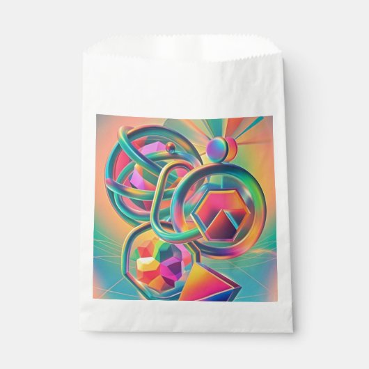 Farbenfrohe, lebendige und abstrakte Kunstwerke Geschenktütchen (Vorderseite)