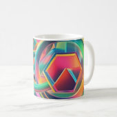Farbenfrohe, lebendige und abstrakte Kunstwerke Kaffeetasse (VorderseiteRechts)