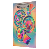 Farbenfrohe, lebendige und abstrakte Kunstwerke Klemmbrett (Links)