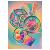 Farbenfrohe, lebendige und abstrakte Kunstwerke Klemmbrett (Rückseite)