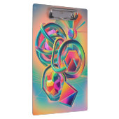 Farbenfrohe, lebendige und abstrakte Kunstwerke Klemmbrett (Rechts)