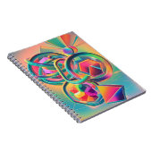 Farbenfrohe, lebendige und abstrakte Kunstwerke Notizblock (Rechte Seite)