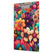 Farbenfrohe, lebendige Vintage Blume Klemmbrett (Links)