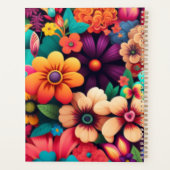 Farbenfrohe, lebendige Vintage Blume Planer (Rückseite)