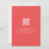 Farbenfrohe lebendige Wildblume QR Code Hochzeit Einladung (Rückseite)