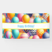 Farbenfrohe Lebensballons Banner (Horizontal)