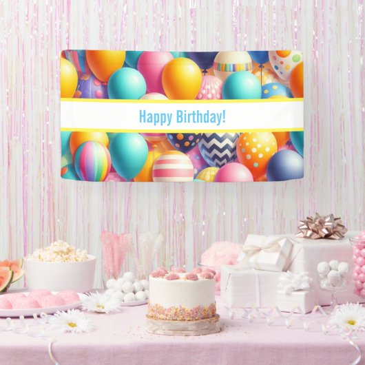 Farbenfrohe Lebensballons Banner (Party)