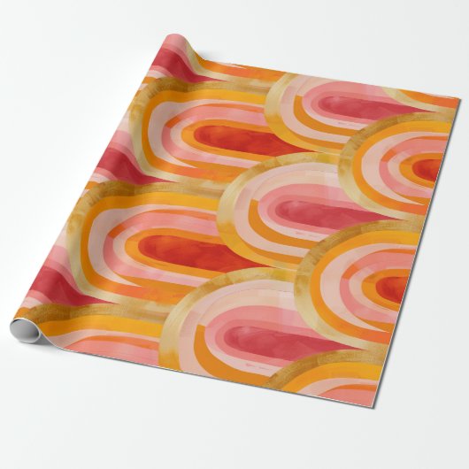 Farbenfrohe Lebensformen Weihnachtsbogen Geschenkpapier (Ungerollt)