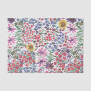 Farbenfrohe Lebensfreude Wasserfarbe Flora botanis Seidenpapier