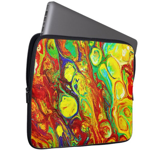 Farbenfrohe Lebensweise Laptopschutzhülle (Vorne Rechts)