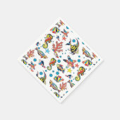 Farbenfrohe Lebensweise unter Wasser Serviette (Ecke)