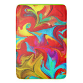 Farbenfrohe, lebhafte Abstrakte Muster Badematte (Vorderseite Vertikal)