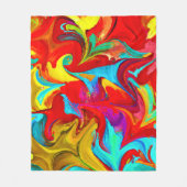 Farbenfrohe, lebhafte Abstrakte Muster Fleecedecke (Vorderseite)