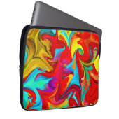 Farbenfrohe, lebhafte Abstrakte Muster Laptopschutzhülle (Vorne Rechts)