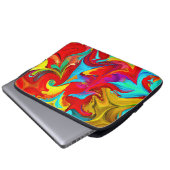 Farbenfrohe, lebhafte Abstrakte Muster Laptopschutzhülle (Vorne Knopf)