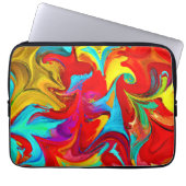 Farbenfrohe, lebhafte Abstrakte Muster Laptopschutzhülle (Vorderseite)