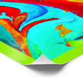 Farbenfrohe, lebhafte Abstrakte Muster Poster (Ecke)