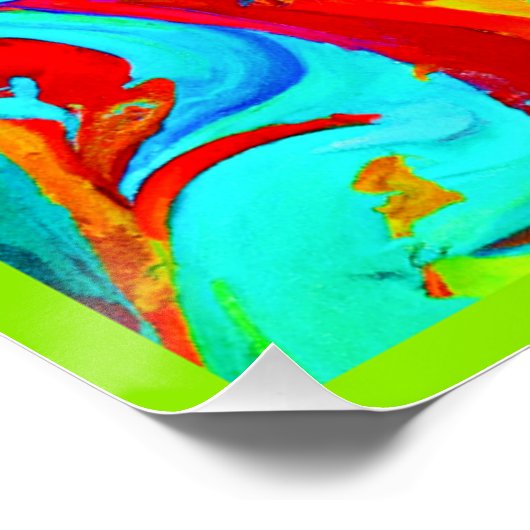 Farbenfrohe, lebhafte Abstrakte Muster Poster (Ecke)