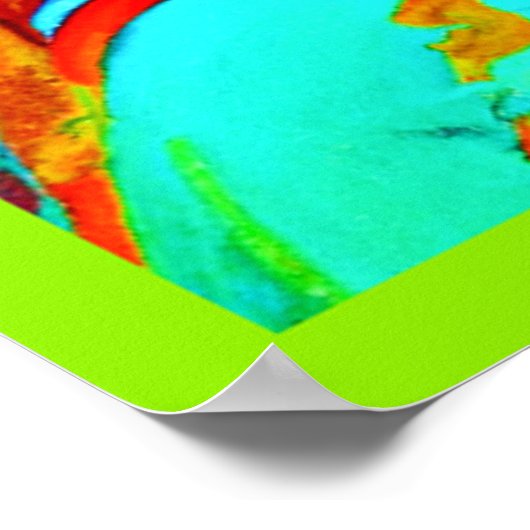 Farbenfrohe, lebhafte Abstrakte Muster Poster (Ecke)