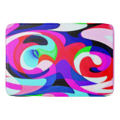 Farbenfrohe, lebhafte Abstraktionsmuster Badematte (Vorderseite)