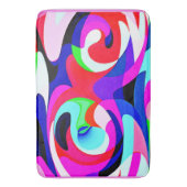 Farbenfrohe, lebhafte Abstraktionsmuster Badematte (Vorderseite Vertikal)