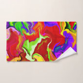 Farbenfrohe, lebhafte Abstraktionsmuster Badhandtuch Set (Handtuch)