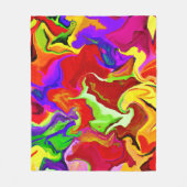 Farbenfrohe, lebhafte Abstraktionsmuster Fleecedecke (Vorderseite)