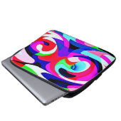 Farbenfrohe, lebhafte Abstraktionsmuster Laptopschutzhülle (Vorne Knopf)