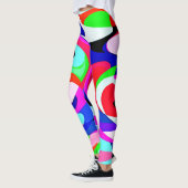 Farbenfrohe, lebhafte Abstraktionsmuster Leggings (Links)