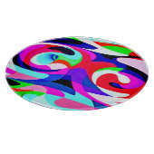 Farbenfrohe, lebhafte Abstraktionsmuster Schneidebrett (Ecke)