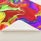 Farbenfrohe, lebhafte Abstraktionsmuster Sherpadecke (3/4)