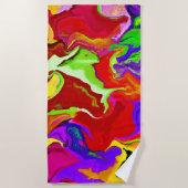 Farbenfrohe, lebhafte Abstraktionsmuster Strandtuch (Vorderseite)