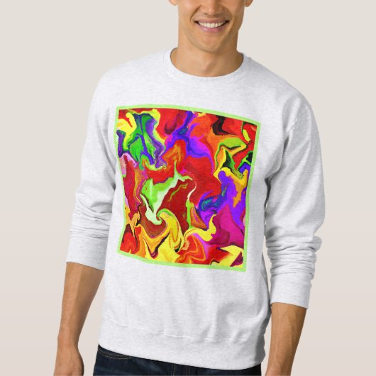 Farbenfrohe, lebhafte Abstraktionsmuster Sweatshirt (Vorderseite)