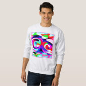 Farbenfrohe, lebhafte Abstraktionsmuster Sweatshirt (Vorne ganz)