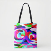 Farbenfrohe, lebhafte Abstraktionsmuster Tasche (Vorderseite)