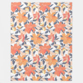 Farbenfrohe lebhafte Blumendrucke Fleecedecke (Vorderseite)
