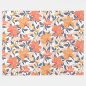 Farbenfrohe lebhafte Blumendrucke Fleecedecke (Vorderseite (Horizontal))