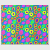 Farbenfrohe lebhafte Flecken Wrapping Paper Geschenkpapier (Flach)