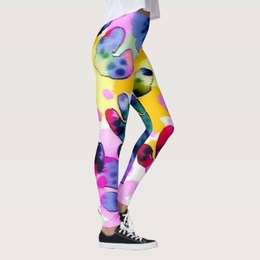 Farbenfrohe, lebhafte Gestaltung Leggings (Rechts)