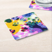 Farbenfrohe, lebhafte Gestaltung Rechteckiger Pappuntersetzer (angewinkelt)