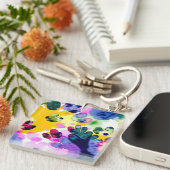 Farbenfrohe, lebhafte Gestaltung Schlüsselanhänger (Vorderseite rechts)