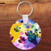 Farbenfrohe, lebhafte Gestaltung Schlüsselanhänger (Vorderseite)